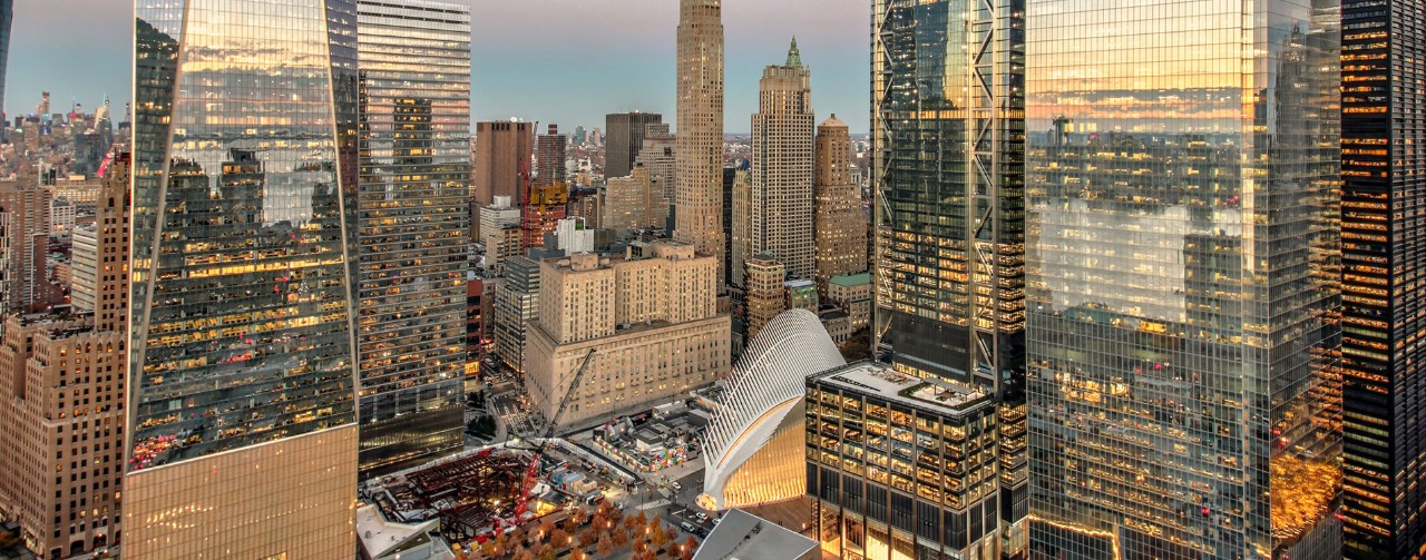 One World Trade Center, the Oculus, Three and Four World Trade Center 