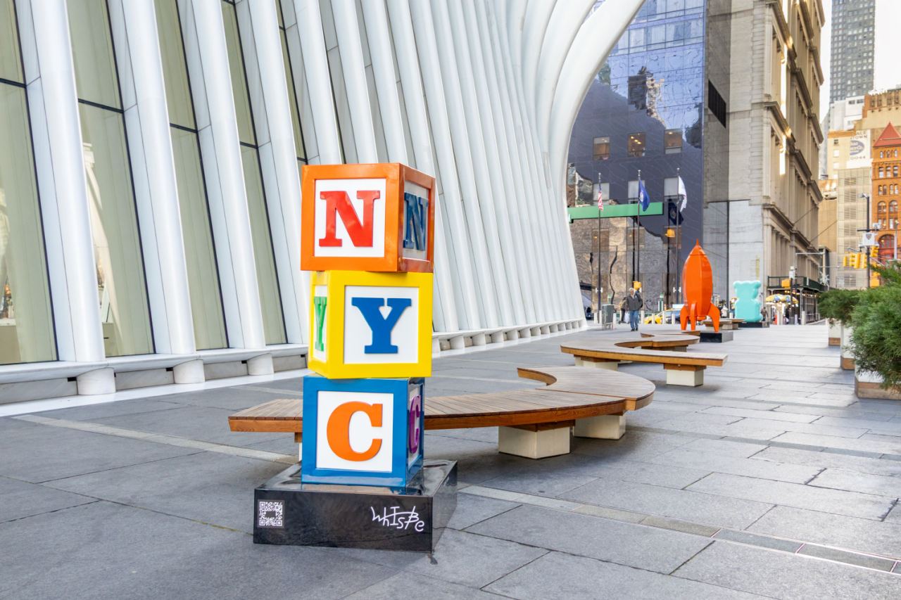 giant toy block sculptures