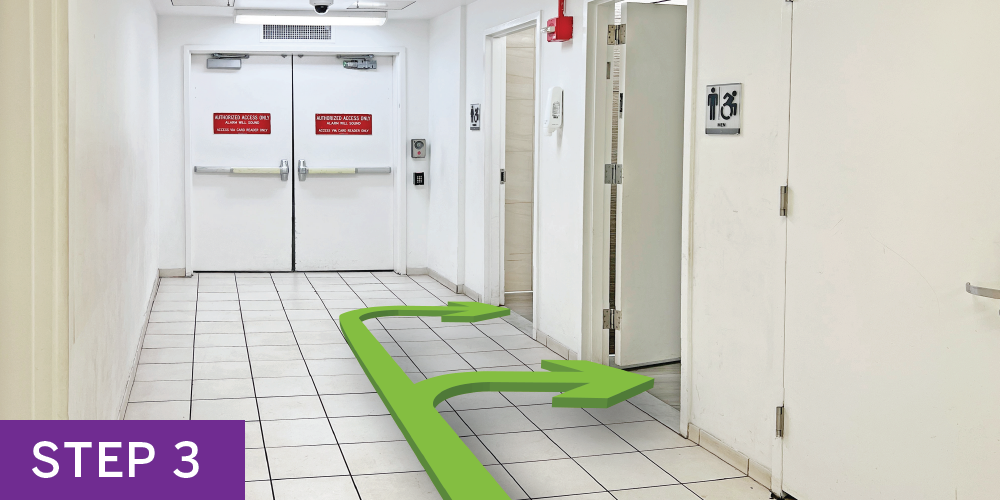 restrooms